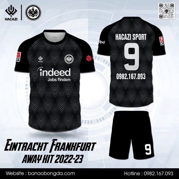 Mẫu áo đấu CLB Eintracht Frankfurt sân khách 2022-23