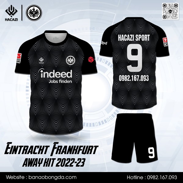 Mẫu áo đấu CLB Eintracht Frankfurt sân khách 2022-23