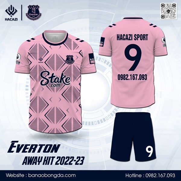 Mẫu áo đá banh CLB Everton sân khách 2022-23