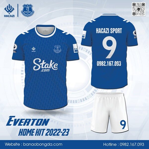 Mẫu áo đá bóng CLB Everton sân nhà 2022-23