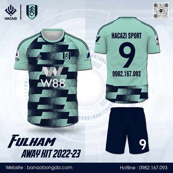 Mẫu áo bóng đá CLB Fulham sân khách 2022-23