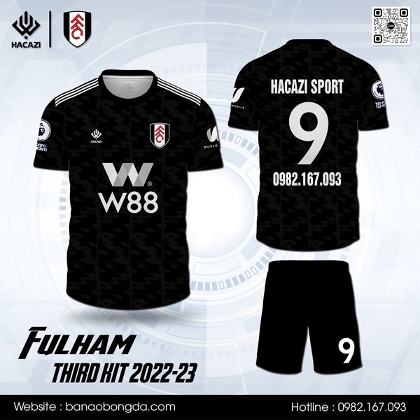 Mẫu áo đá banh CLB Fulham bộ thứ ba 2022-23