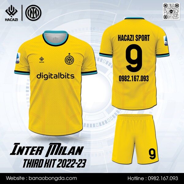 Mẫu áo đá banh CLB Inter Milan bộ thứ ba 2022-23