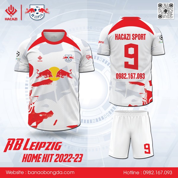 Mẫu áo đá bóng CLB RB Leipzig sân nhà 2022-23