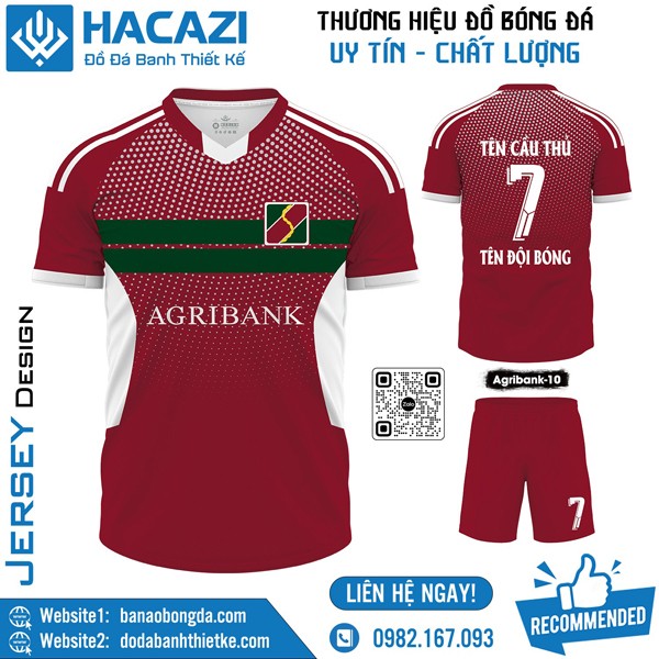 Mẫu áo bóng đá Agribank độc đáo 2024