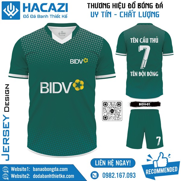 Mẫu áo bóng đá ngân hàng BIDV đẹp nhất