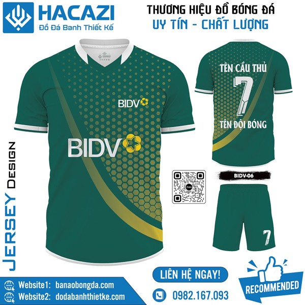 Mẫu áo bóng đá ngân hàng BIDV nổi bật nhất