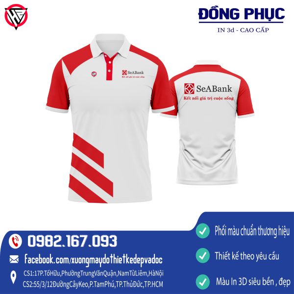 Áo đồng phục Ngân Hàng SeABank thiết kế độc đáo tại HacaziSport