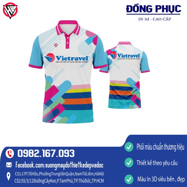 Áo đồng phục du lịch  Vietravel thiết kế độc đáo tại HacaziSport