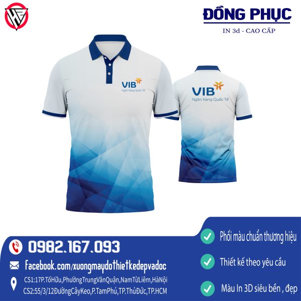 Áo đồng phục Ngân Hàng VIB thiết kế độc đáo tại HacaziSport